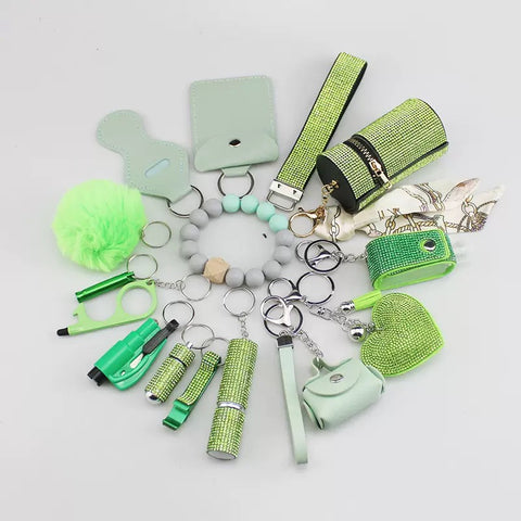 15 pcs Diamond keychain set for women and girl