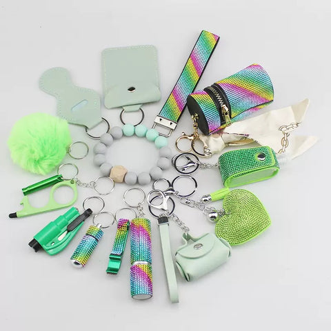 15 pcs Diamond keychain set for women and girl