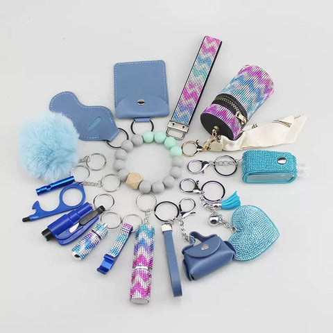 15 pcs Diamond keychain set for women and girl