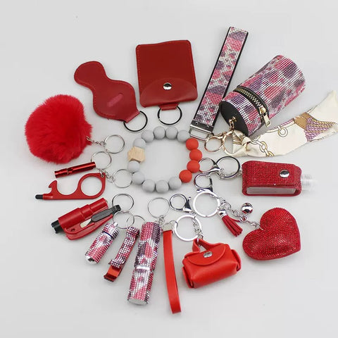 15 pcs Diamond keychain set for women and girl