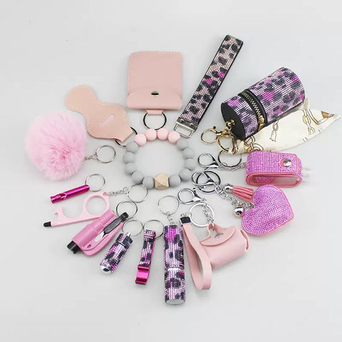 15 pcs Diamond keychain set for women and girl