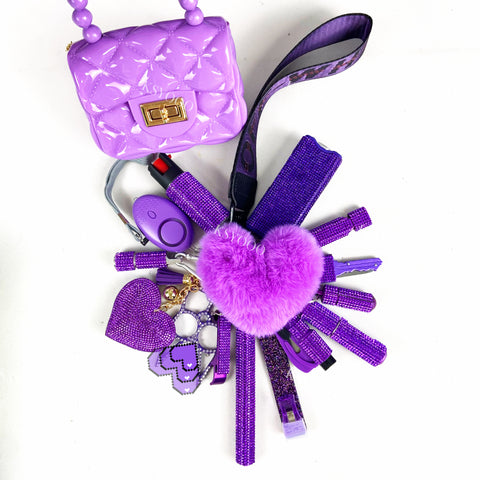 Diamond 17 Pcs Keychain Set For Women And Kids
