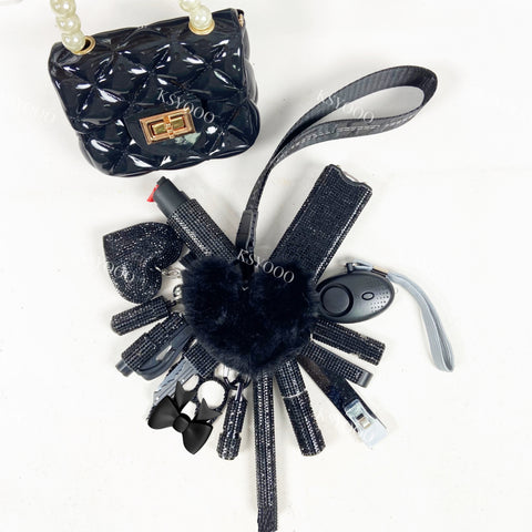 Diamond 17 Pcs Keychain Set For Women And Kids
