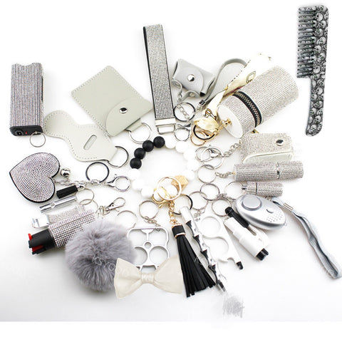 Diamond 21 Pcs Keychain Set For Women And Kids