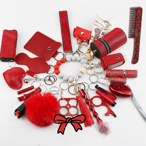 Diamond 21 Pcs Keychain Set For Women And Kids