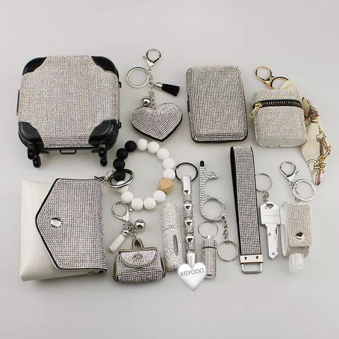 14 pcs Diamond keychain set