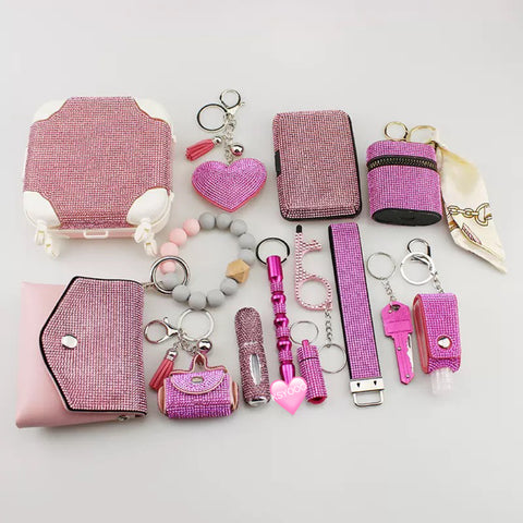 14 pcs Diamond keychain set