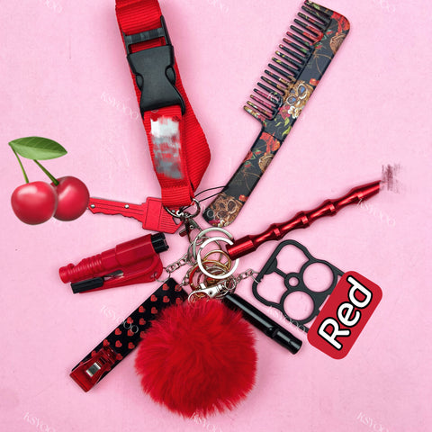10 PCS Keychain Set For Women And Kids