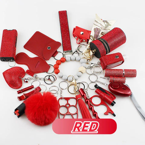Diamond 21 Pcs Keychain Set For Women And Kids