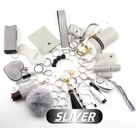 Diamond 21 Pcs Keychain Set For Women And Kids